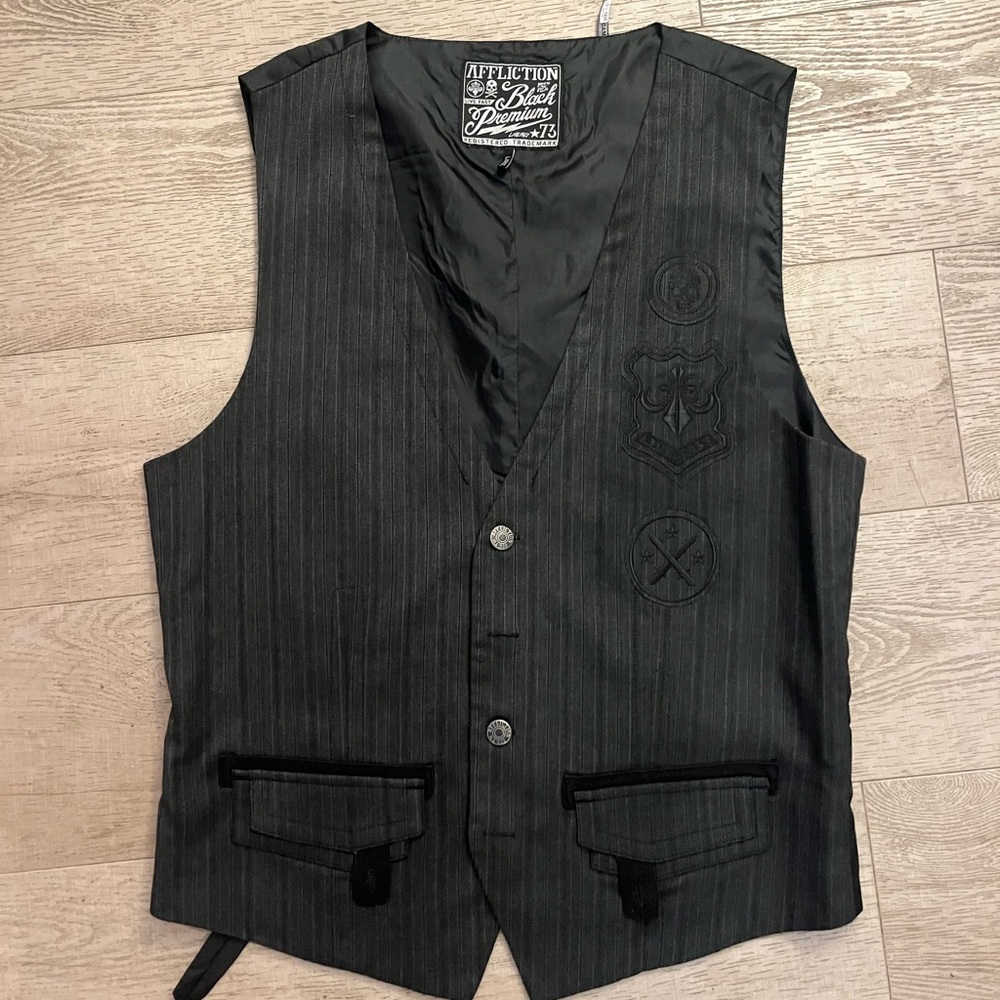 Affliction Black Premium LiveFast Vest